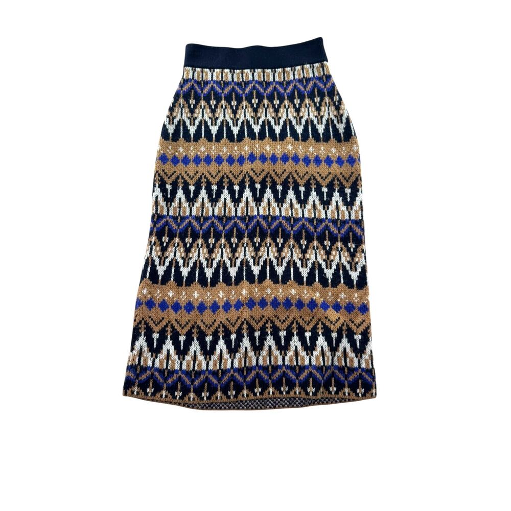 Anthropologie Saoirse Knit Sweater Pencil Skirt XS Geometric Wool Cashmere Blend